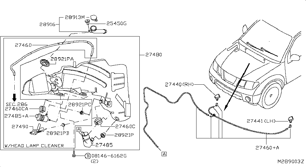 NISSAN 28920EB300 - Water Pump, window cleaning parts5.com