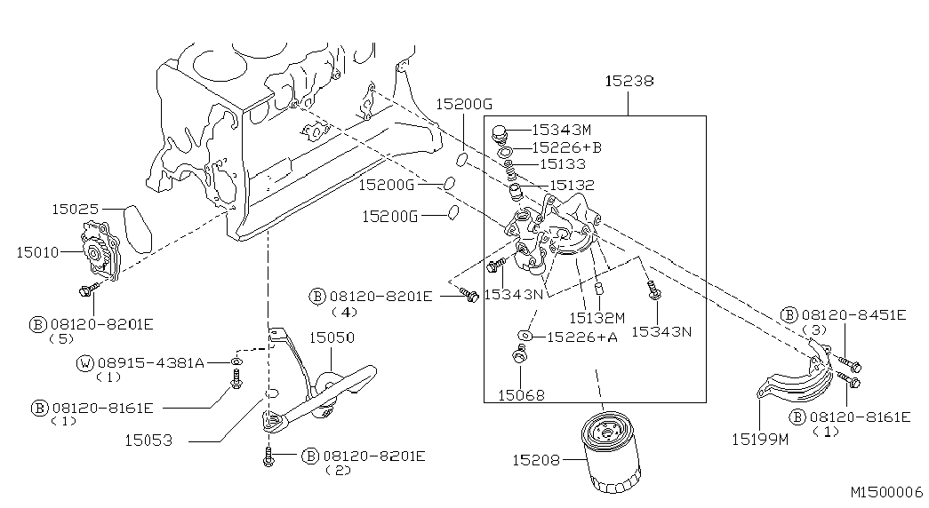 NISSAN 15208-7F400 - Filtr oleju parts5.com