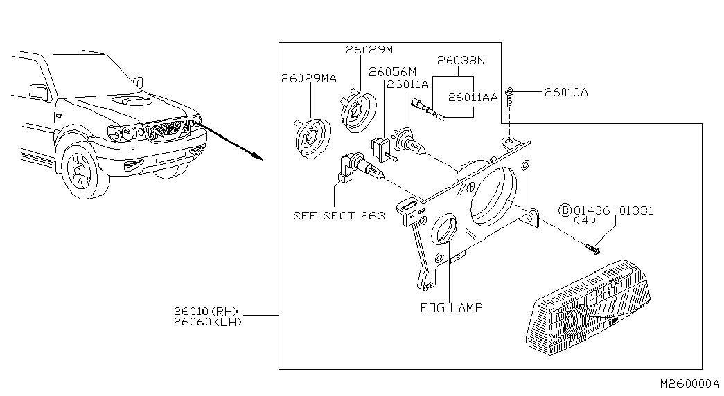 NISSAN 262940F000 - Žarulja, maglenka parts5.com