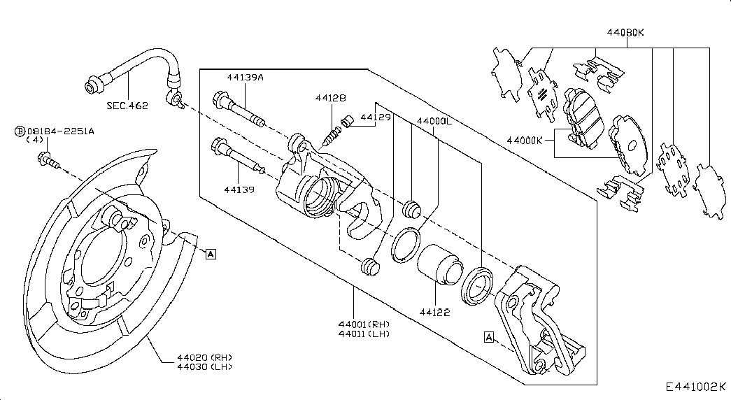 NISSAN D40603NK0A - Fékbetétkészlet, tárcsafék parts5.com