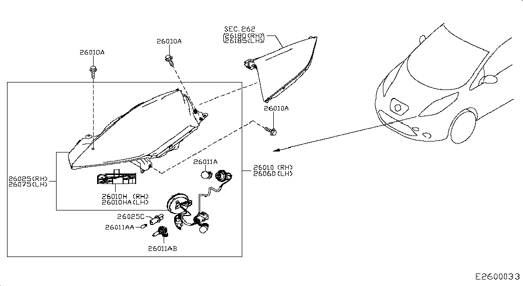 NISSAN 2629489901 - Żarówka, reflektor przeciwmgłowy parts5.com