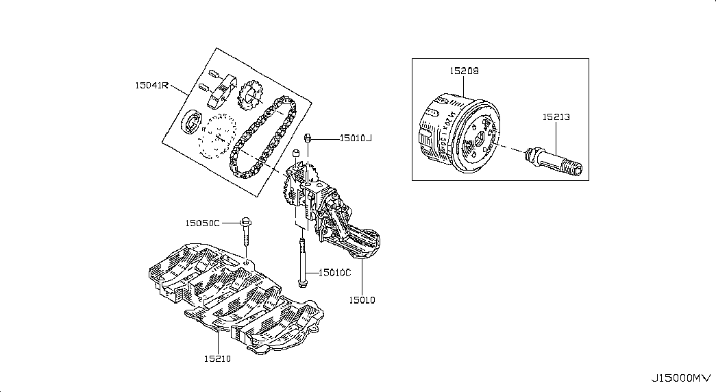 Mitsubishi 15208-BN700 - Öljynsuodatin parts5.com