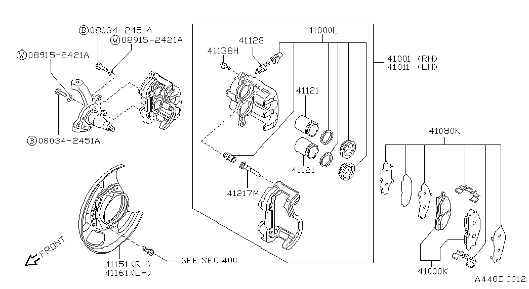 NISSAN 4100110G02 - Brake Caliper parts5.com