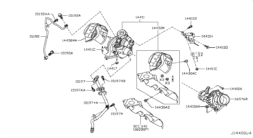 NISSAN 1441100Q2J - Kompressor,ülelaadimine parts5.com