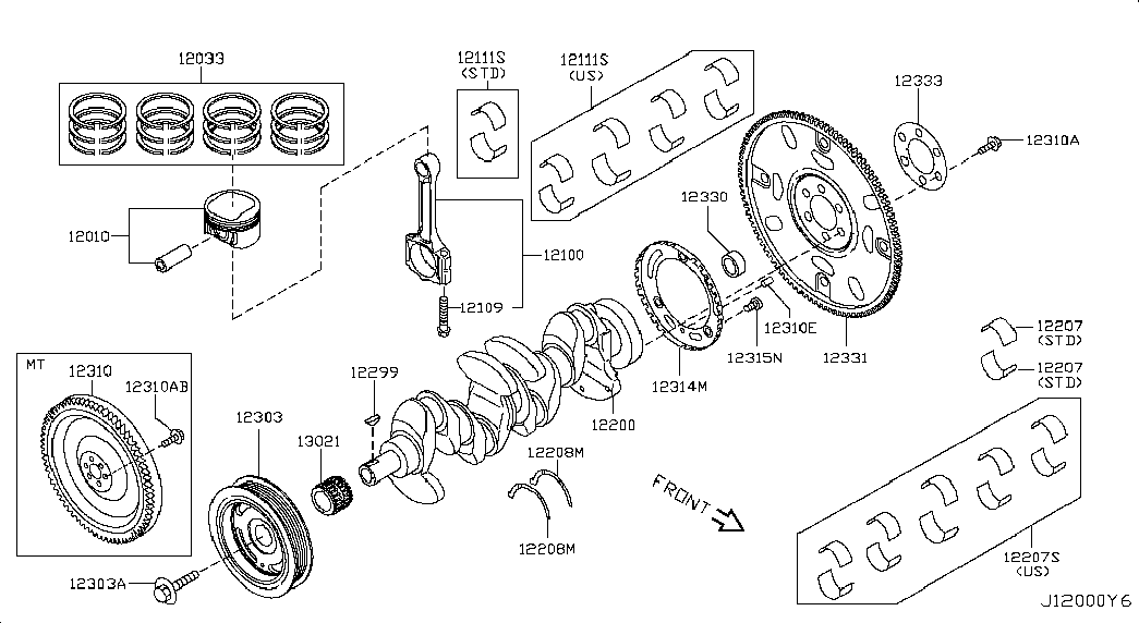 NISSAN 13021-ED000 - Timing Chain Kit parts5.com