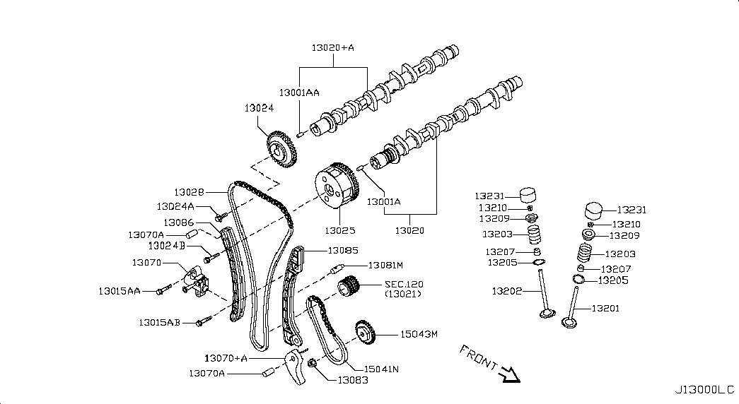 NISSAN 13028-ED000 - Timing Chain Kit parts5.com