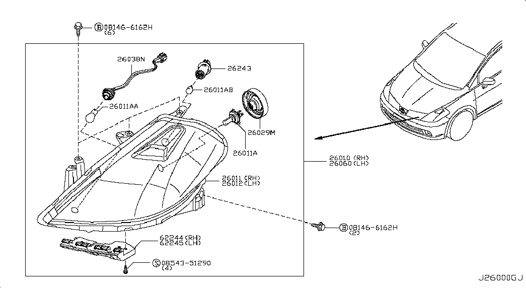 NISSAN 26294-89911 - Żarówka, reflektor przeciwmgłowy parts5.com