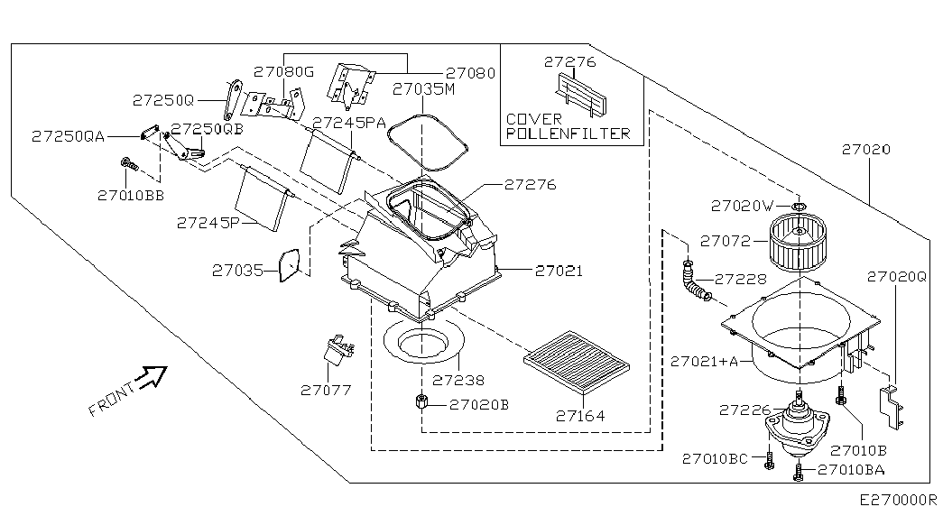 NISSAN 27891-BM400 - Filtru, aer habitaclu parts5.com