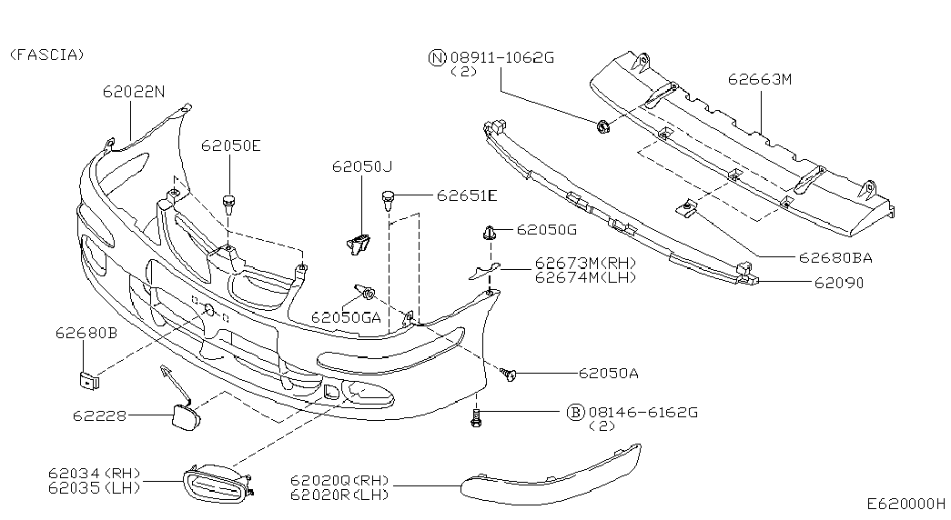 NISSAN 62074-4M540 - Trim - Protective Strip, bumper parts5.com