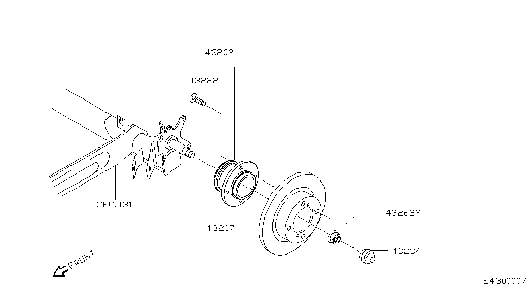 NISSAN 43200-BM500 - Wheel hub, bearing Kit parts5.com