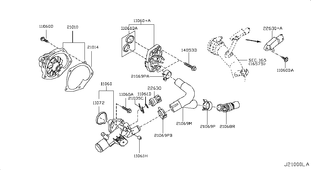 NISSAN 21010-00QAS - Vízszivattyú parts5.com