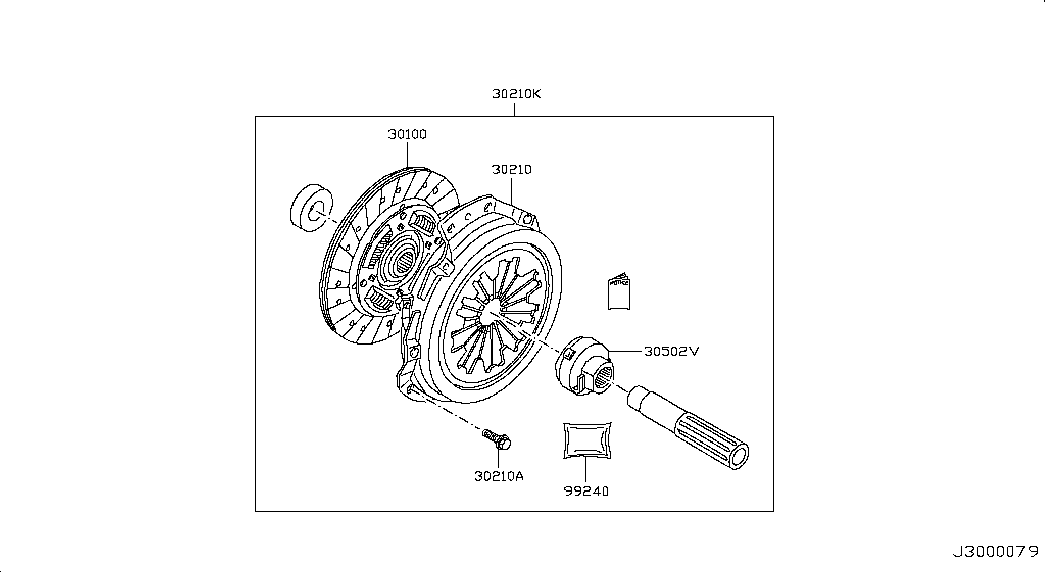 NISSAN 30502-00QAA- - Ρουλεμάν πίεσης parts5.com