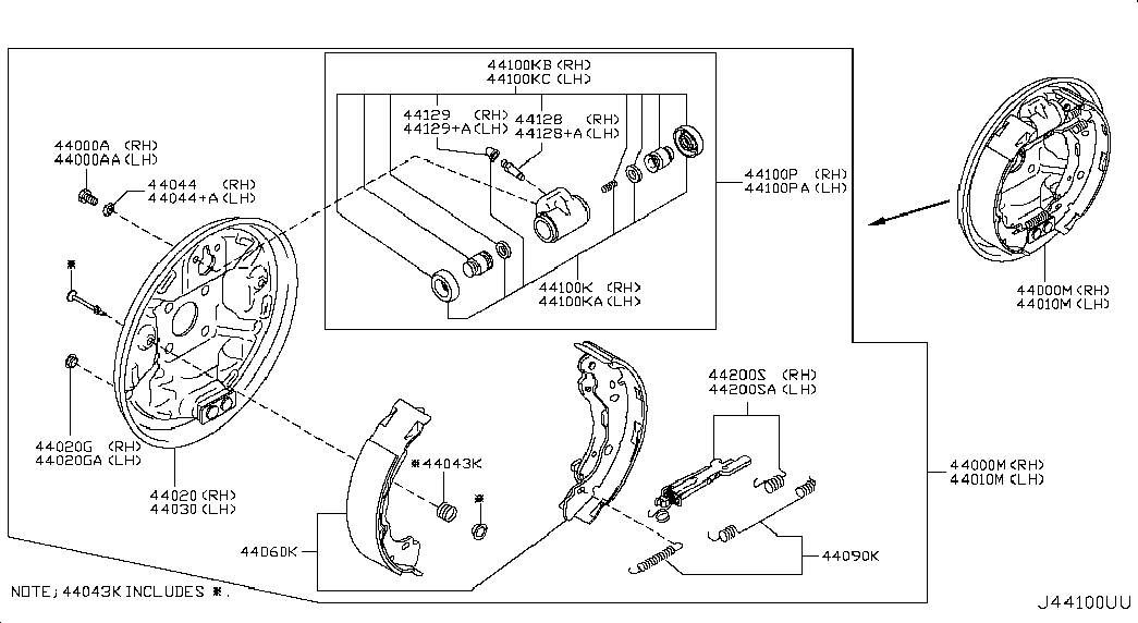 NISSAN D40601HD3E - Sada brzdových čeľustí parts5.com