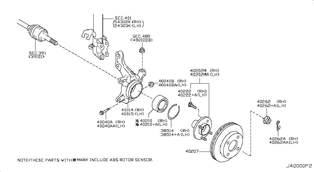 RENAULT 40 21 01H A9D - Комплект колесен лагер parts5.com