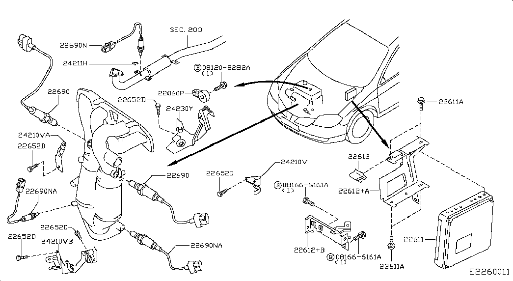 RENAULT 226A0AU011 - Sonda lambda parts5.com