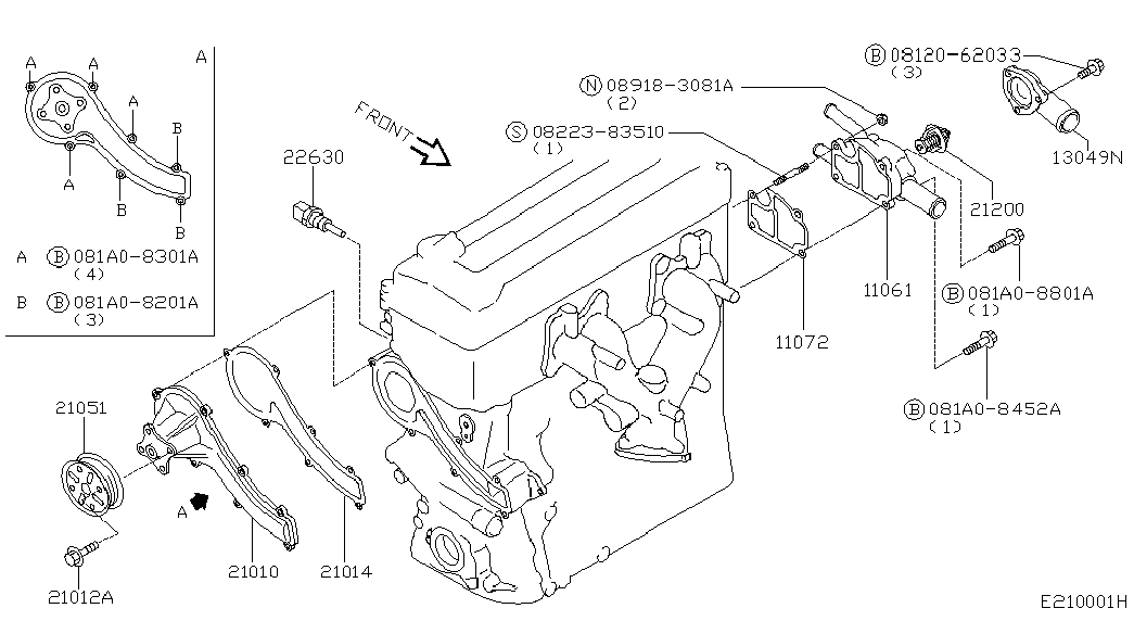 NISSAN 22630-0M200 - Sensor, temperatura del refrigerante parts5.com