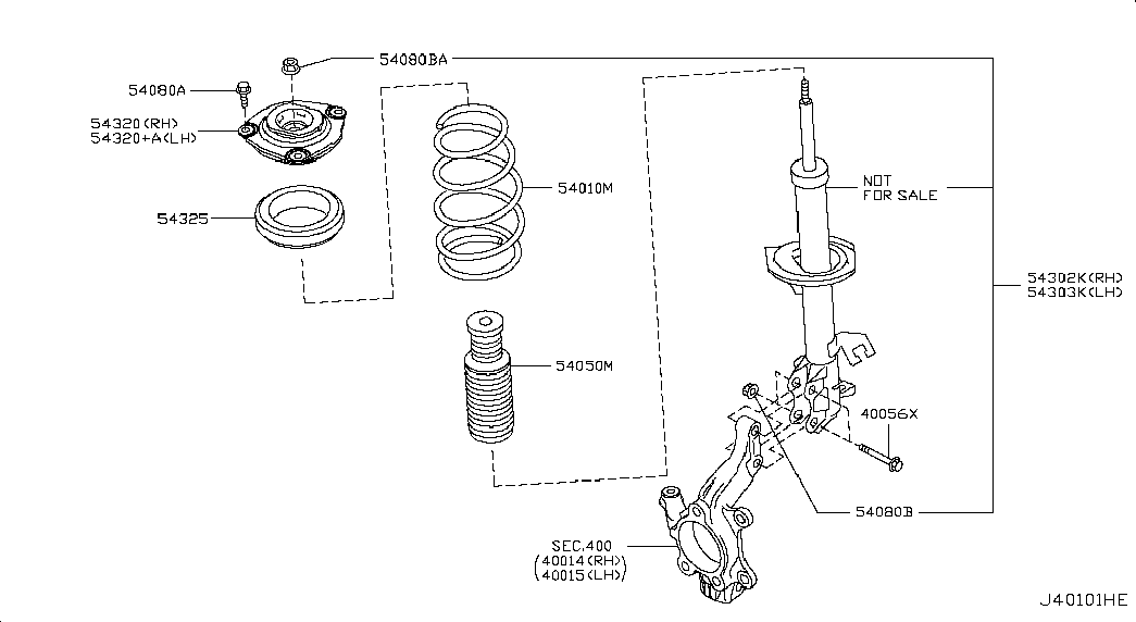 RENAULT 54325-ED02A - Ložisko pružné vzpěry parts5.com