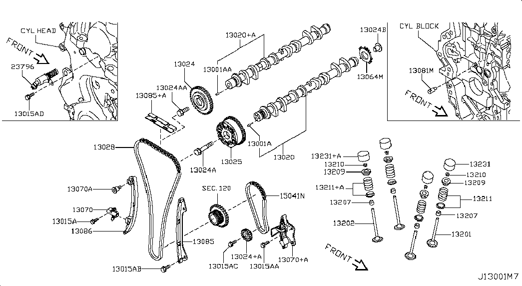 NISSAN 13028-1KC0A - Timing Chain Kit parts5.com