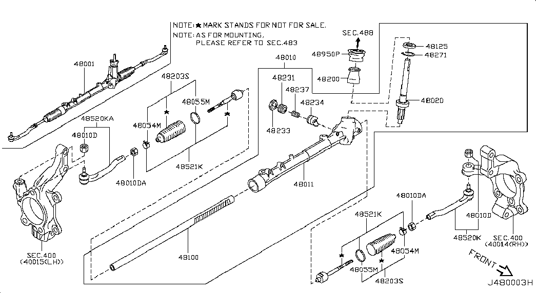 NISSAN D8640-EW00A - Vezetőkar fej parts5.com