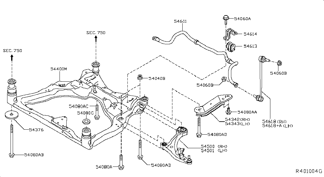 NISSAN 545013JA0B - Track Control Arm parts5.com