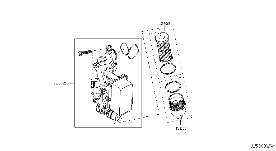 NISSAN 15209-00Q0A - Olejový filtr parts5.com