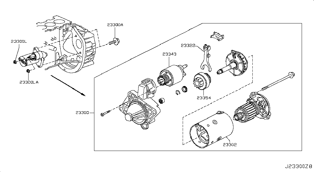 NISSAN 23300-JG70A - Rozrusznik parts5.com