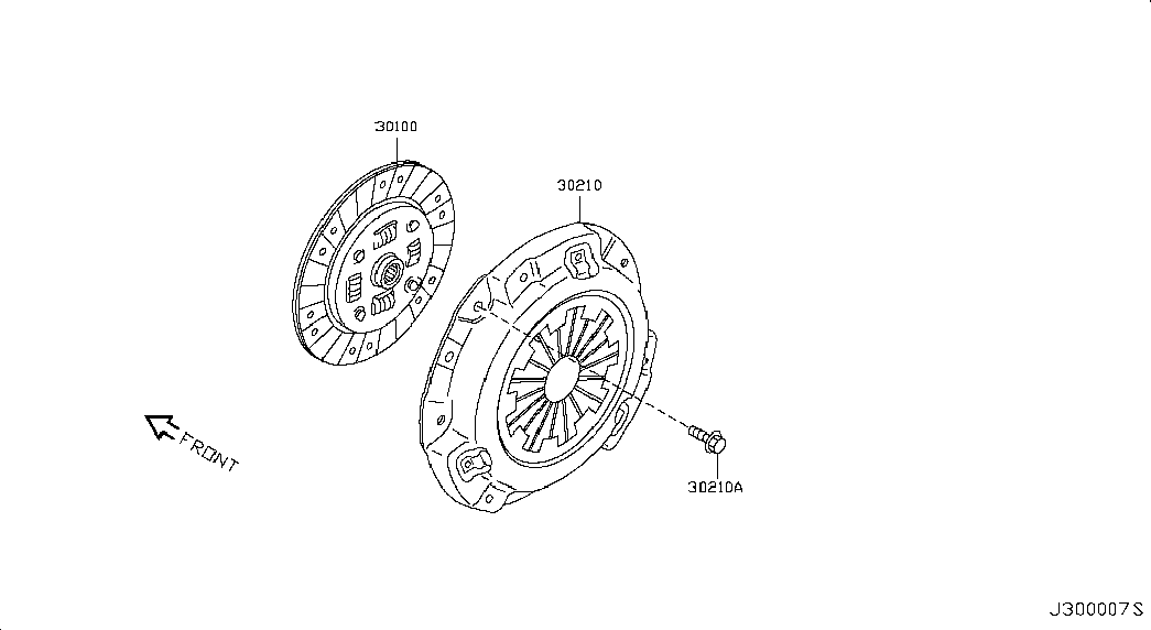 NISSAN 30100-ED800 - Σετ συμπλέκτη parts5.com