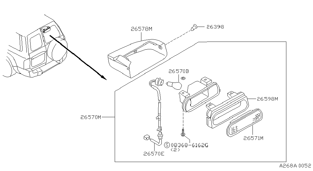 NISSAN 26271-89914 - Žarulja, osvjetljenje instrumenata parts5.com