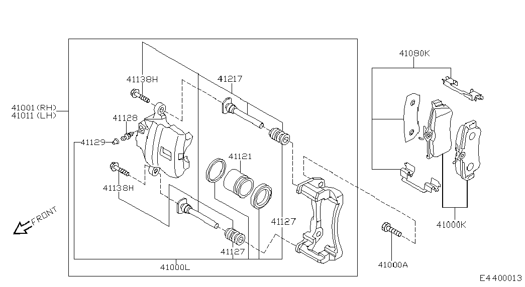 NISSAN D1060-AX61F - Σετ τακάκια, δισκόφρενα parts5.com