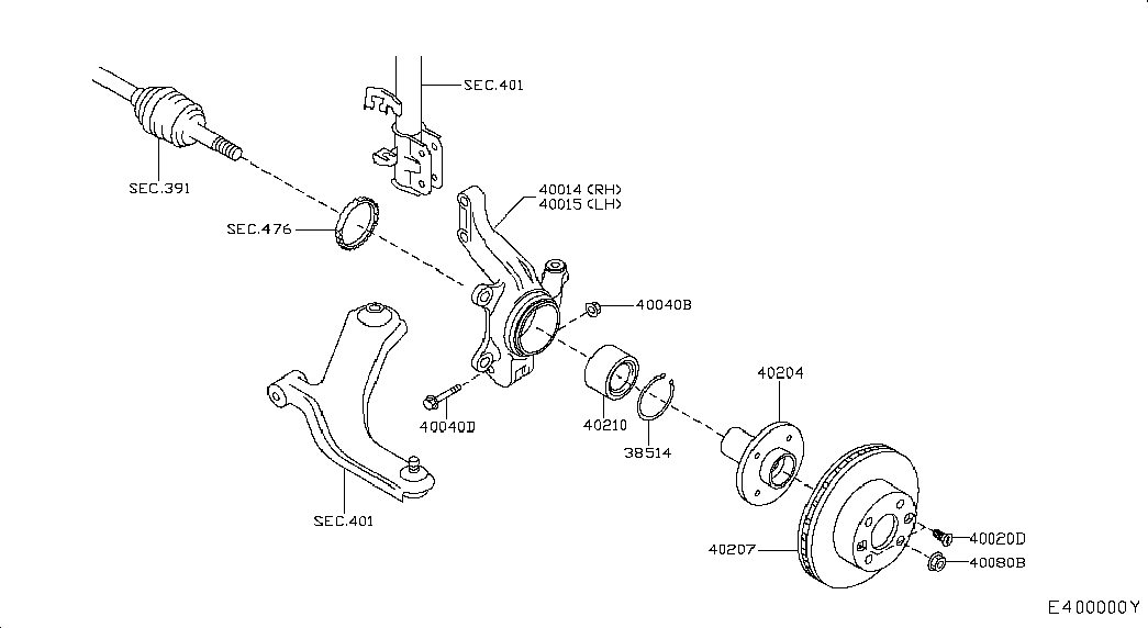 NISSAN 01422S801E - Vijak, Zavorni kolut parts5.com