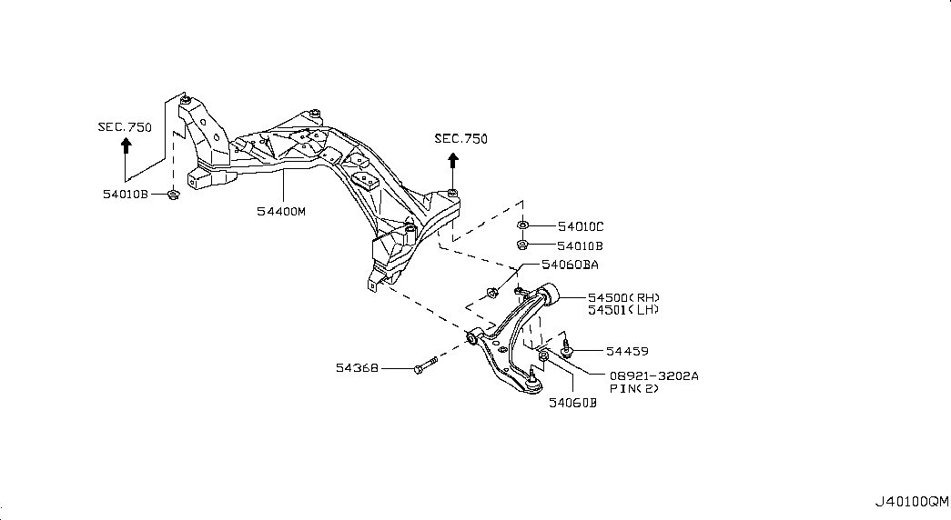 NISSAN 54501-95F0A - Suport,trapez parts5.com