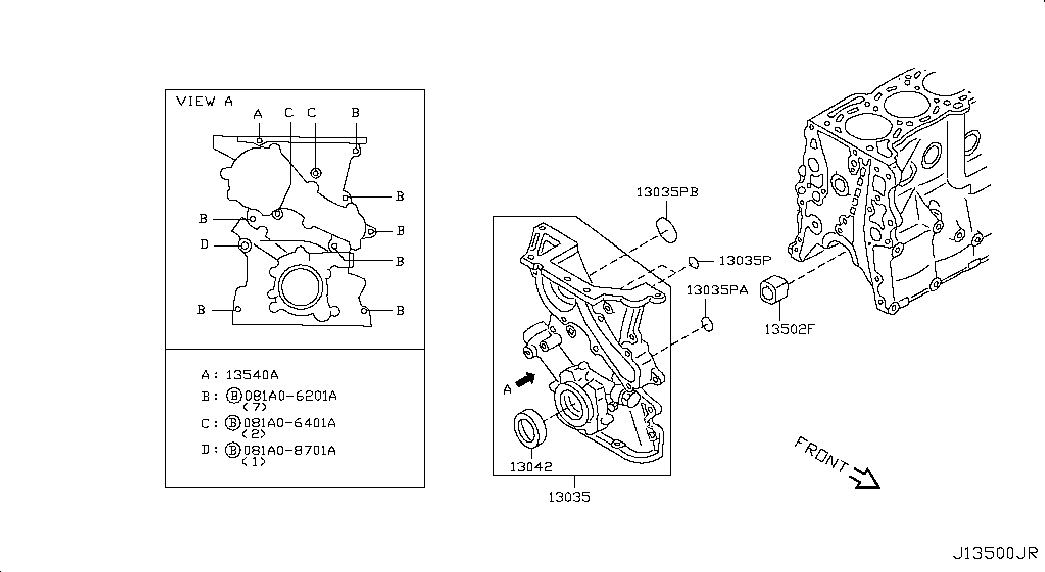 NISSAN 13510-95F0A - Pierścień uszczelniający, korek spustowy oleju parts5.com