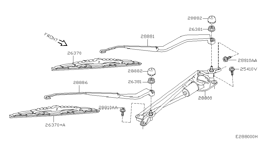 NISSAN 287905F010 - Pyyhkijänsulka parts5.com