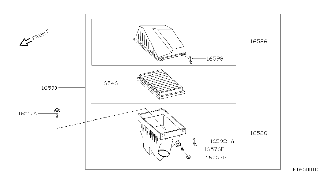 Infiniti 165463J400 - Воздушный фильтр parts5.com