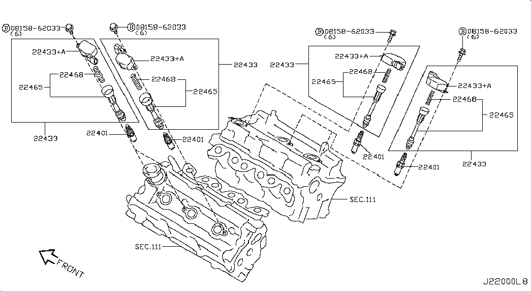 Infiniti 22448-8J115 - Катушка зажигания parts5.com