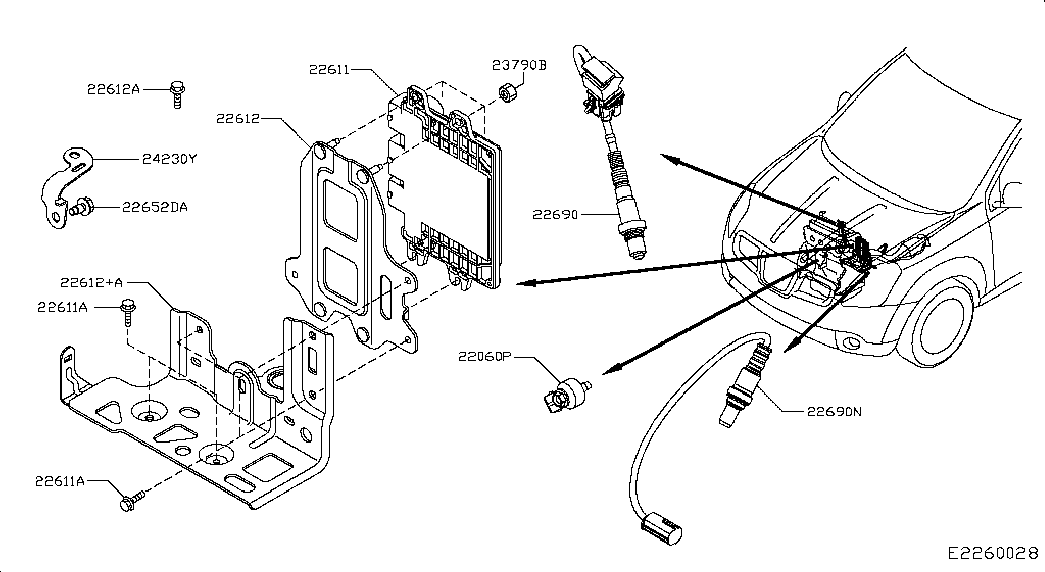 Nissan (Dongfeng) 22690EN200 - Lambda Sensor parts5.com