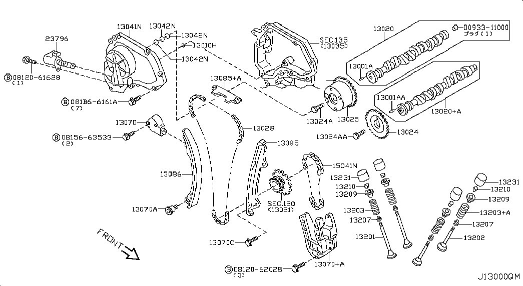 NISSAN 15041-6N215 - Timing Chain Kit parts5.com