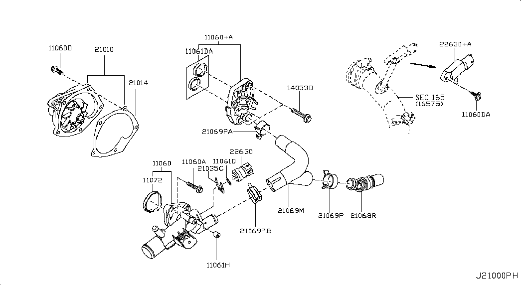 NISSAN 2263000Q2J - Sensor, temperatura del refrigerante parts5.com