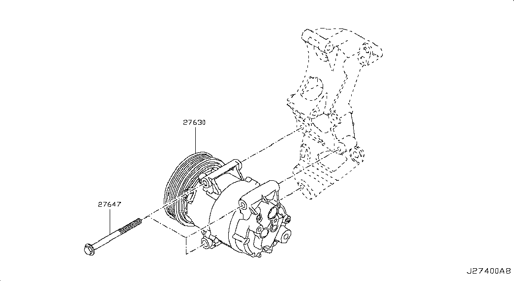 RENAULT 27630-00Q1E - Kompresszor, klíma parts5.com