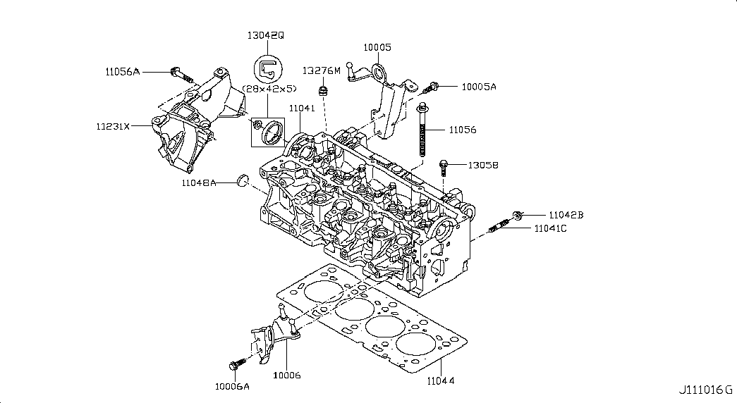 NISSAN 11044-00QAU - Conta, silindir kafası parts5.com