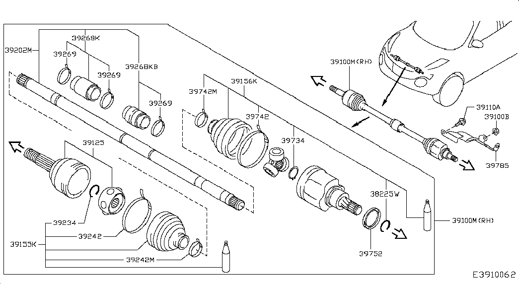 NISSAN C9241BM500 - Bellow, drive shaft parts5.com