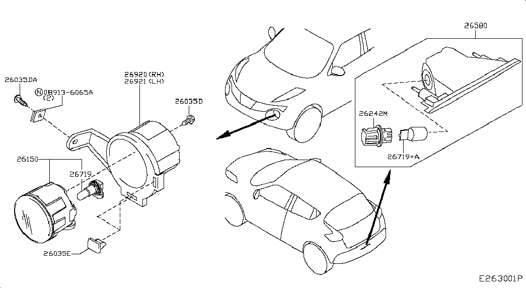 NISSAN 261508992B - Fog Light parts5.com