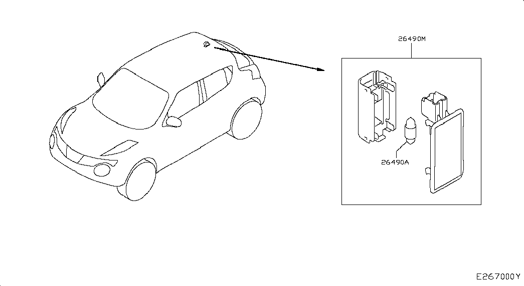 NISSAN 2673489900 - Ampoule, éclairage d'entrée parts5.com