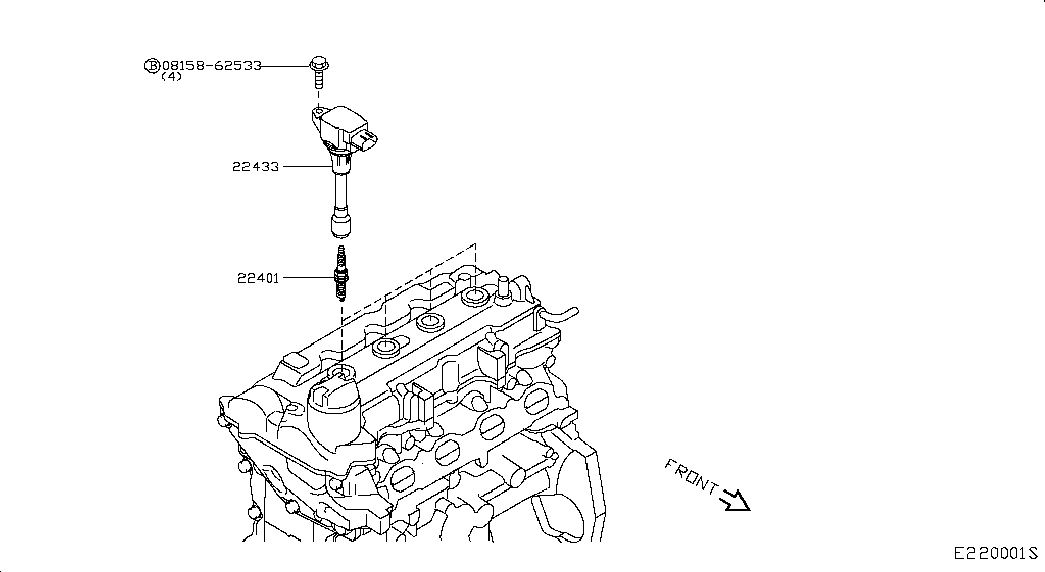 RENAULT 22448-1KT0A - Bobina de inductie parts5.com