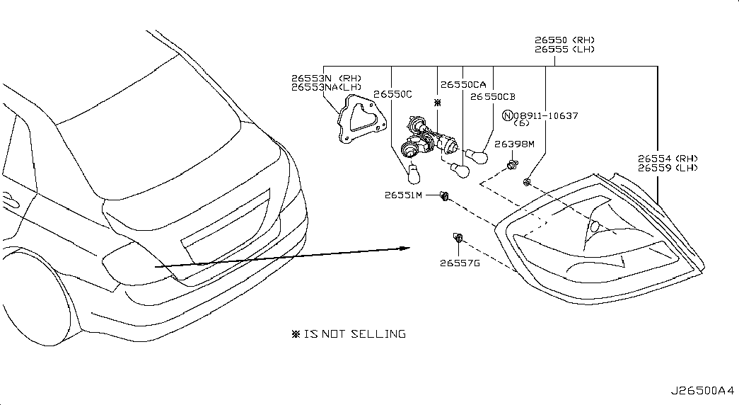 NISSAN 2627189916 - Žarulja, svjetlo za čitanje parts5.com