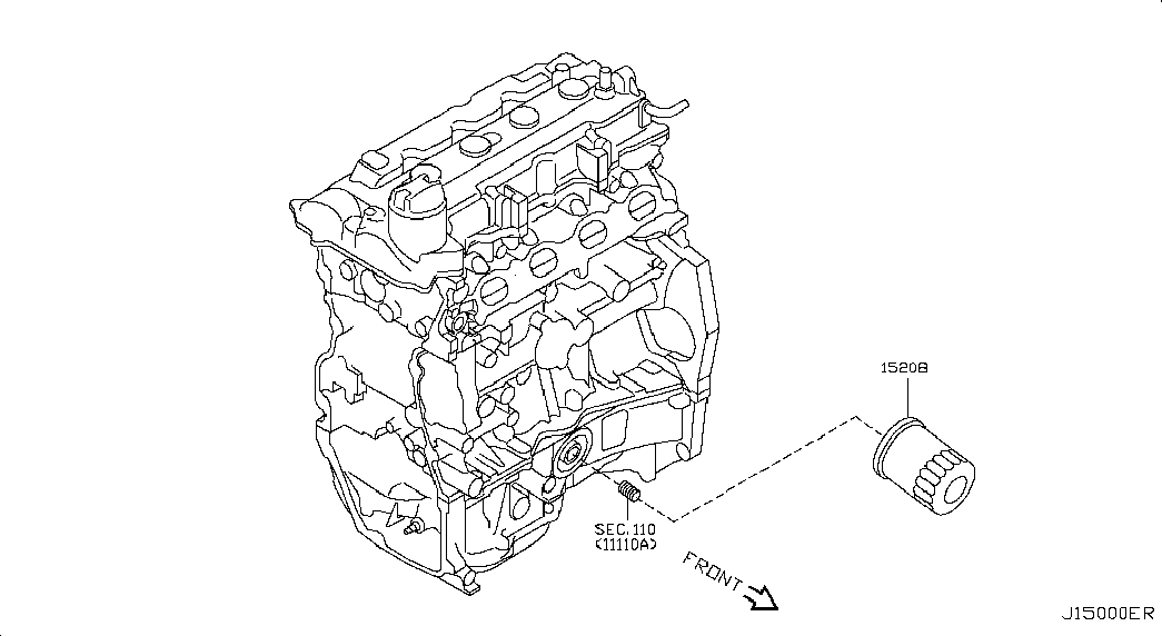 RENAULT 1520865F01 - Olejový filtr parts5.com