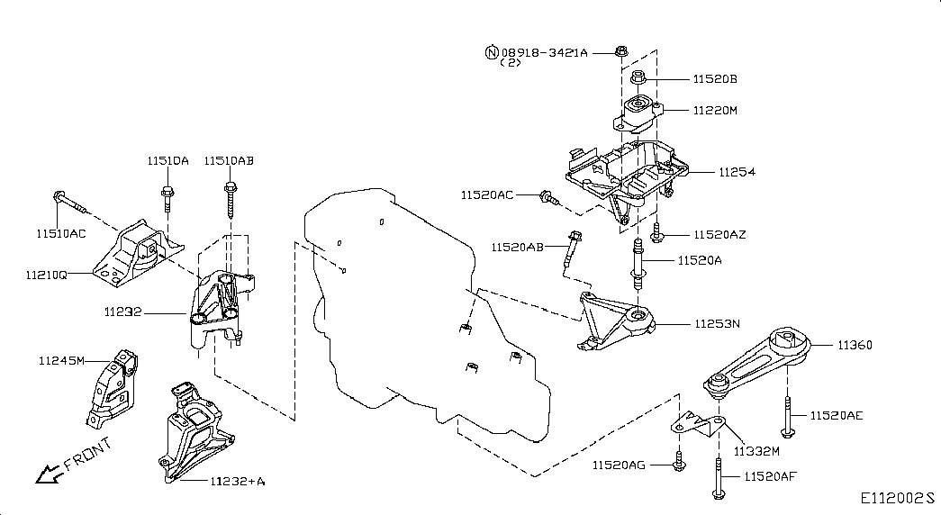 NISSAN 11220-BN700 - Yataklama, motor parts5.com