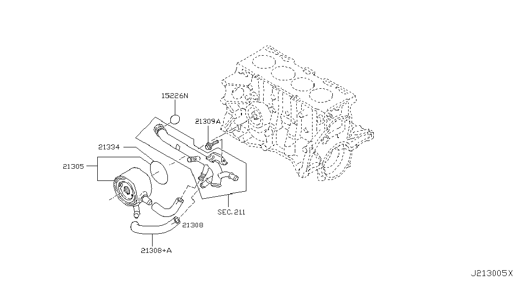 RENAULT 21305BN700 - Chłodnica oleju, olej silnikowy parts5.com