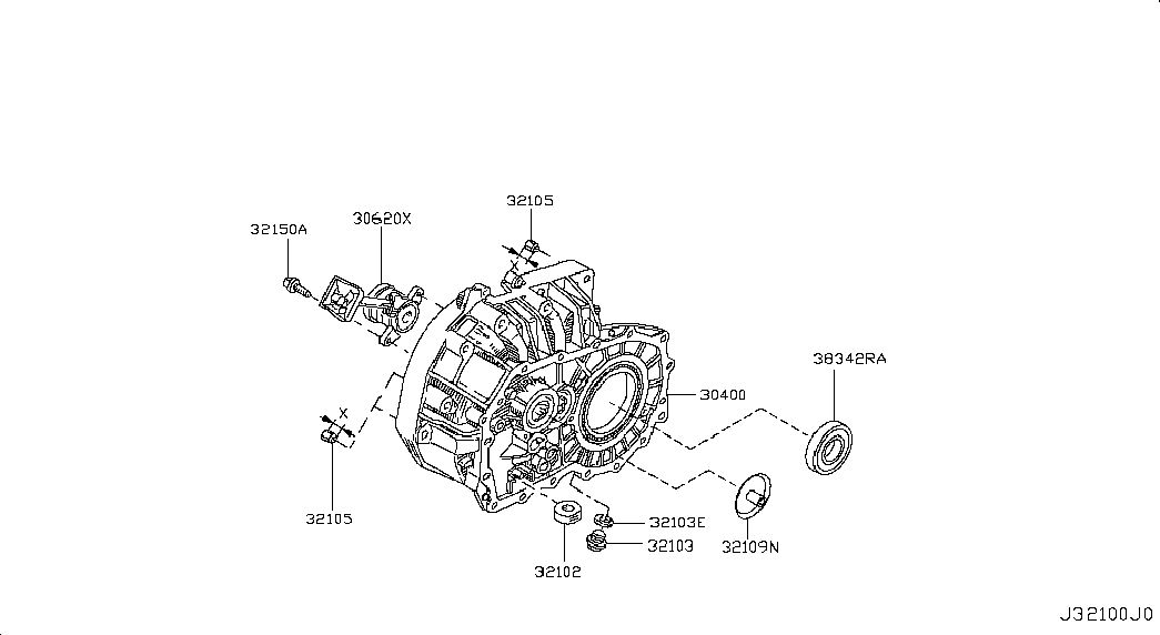 NISSAN 30620-BN700 - Central Slave Cylinder, clutch parts5.com