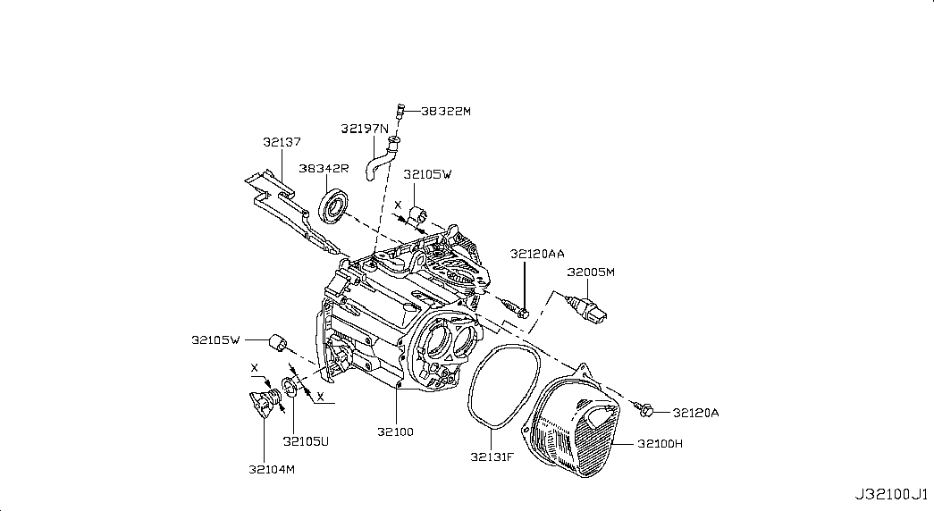 NISSAN 38342AX000 - Τσιμούχα, διαφορικό parts5.com